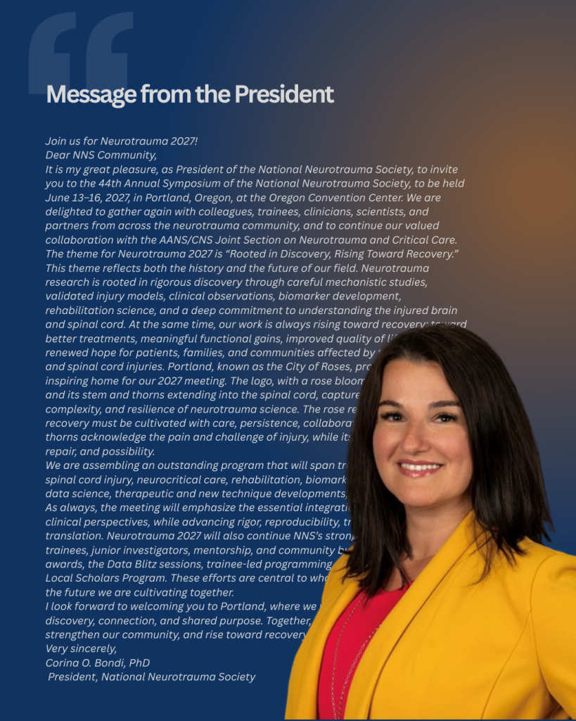 Message from the President​ – September 2026